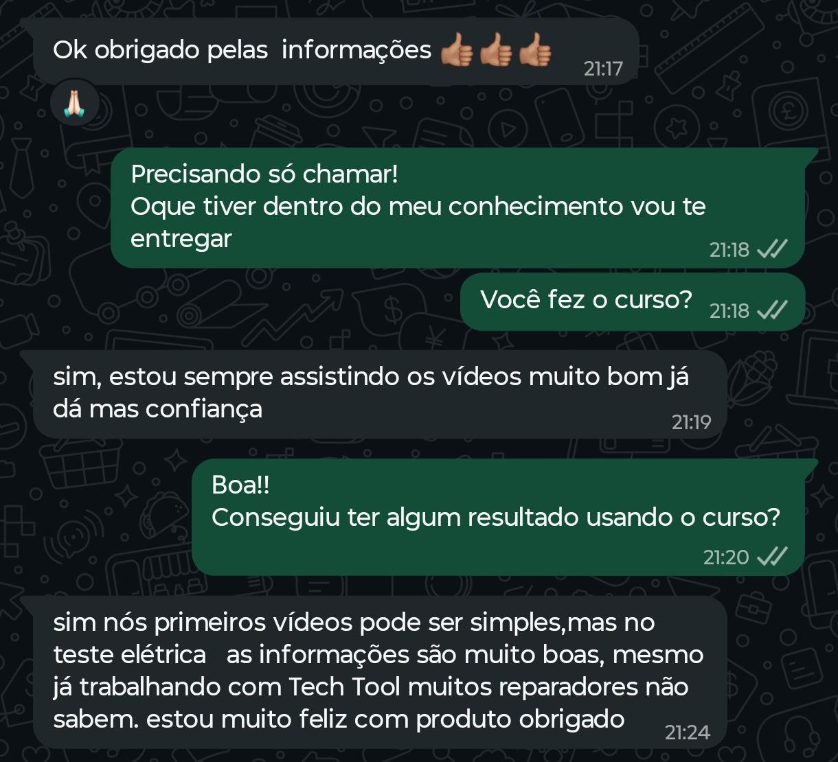 Depoimento de aluno